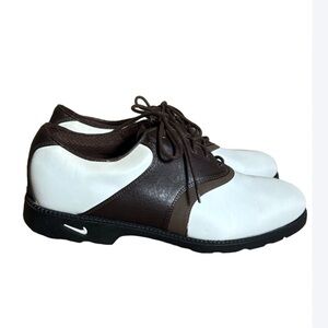 Nike Waverly Last Gore-Tex golf shoes Brown and white Size 8